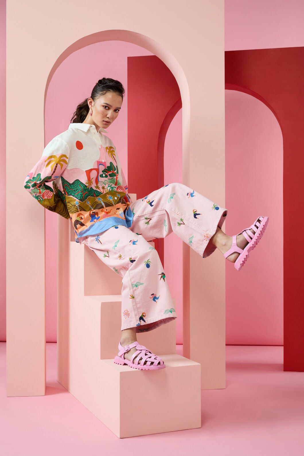 Gorman - Hidden Paradise Jeans - pink