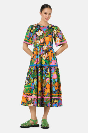 Gorman - Midnight Garden Tiered Dress - print