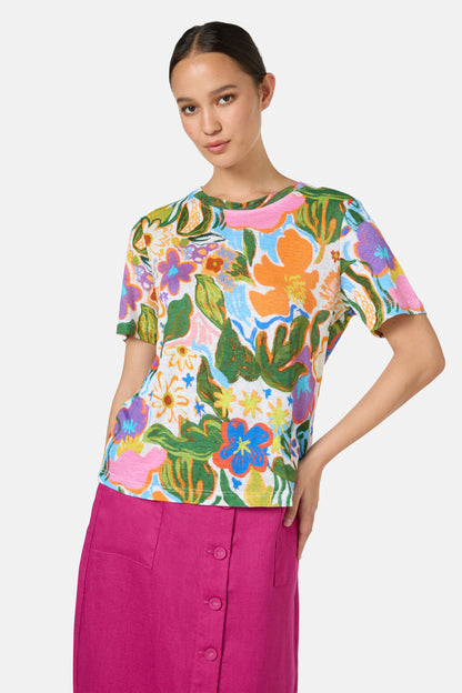 Gorman - Midnight Garden Hemp Tee - print