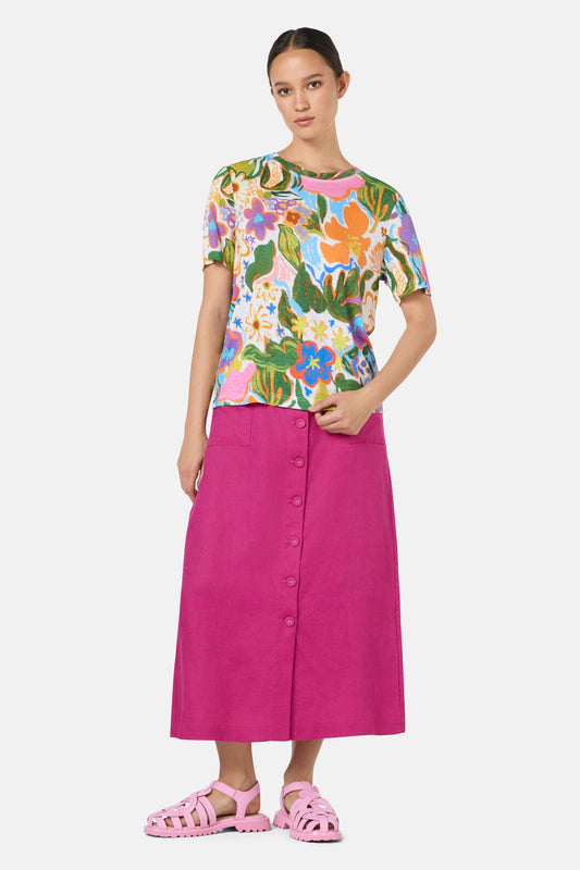 Gorman - Midnight Garden Hemp Tee - print