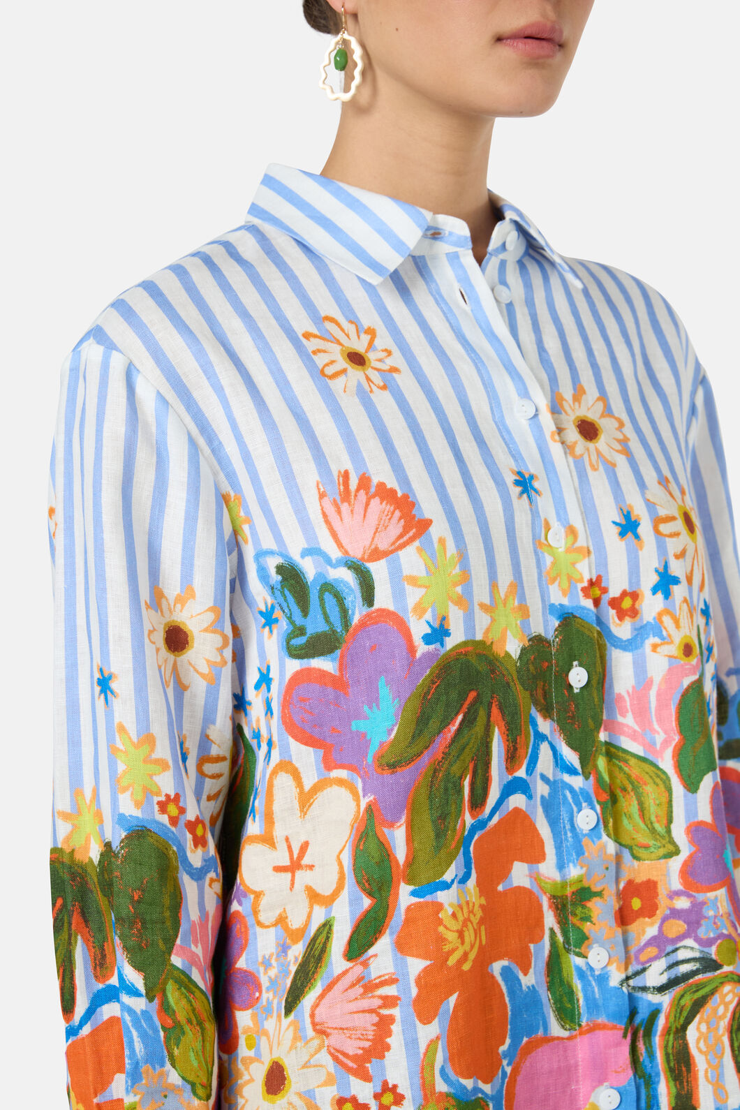 Gorman - Midnight Garden Stripe Shirt - print