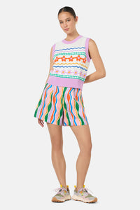 Gorman - Flower Crochet Knit Vest - multi