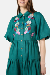 Gorman - Flora Aurora Smock Dress - green