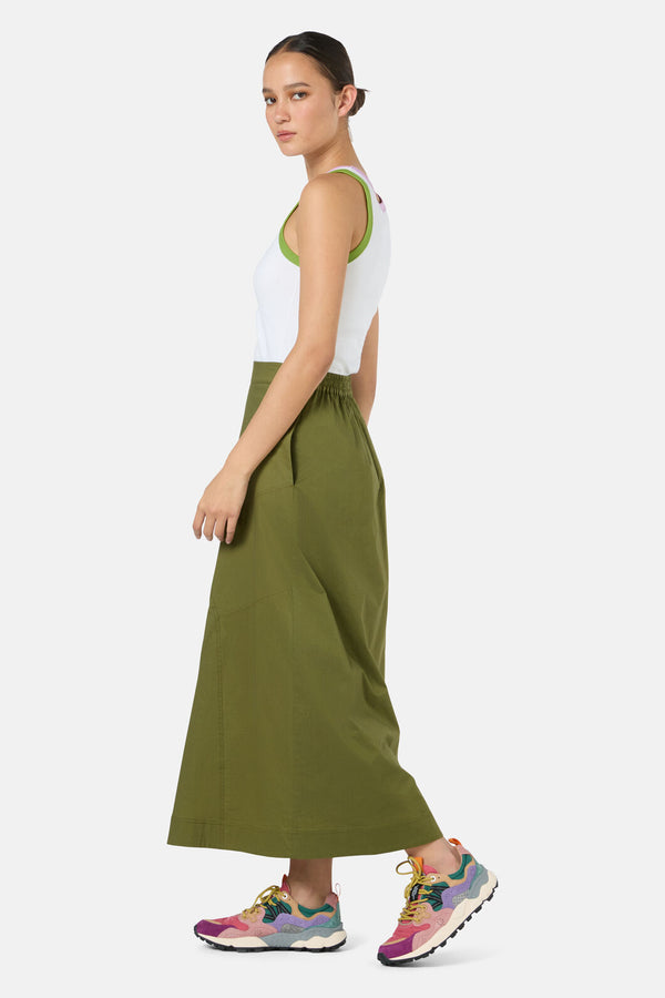 Gorman - Whitney Gore Midi Skirt - khaki