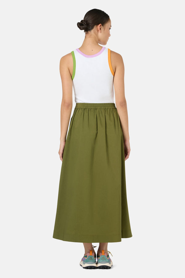 Gorman - Whitney Gore Midi Skirt - khaki