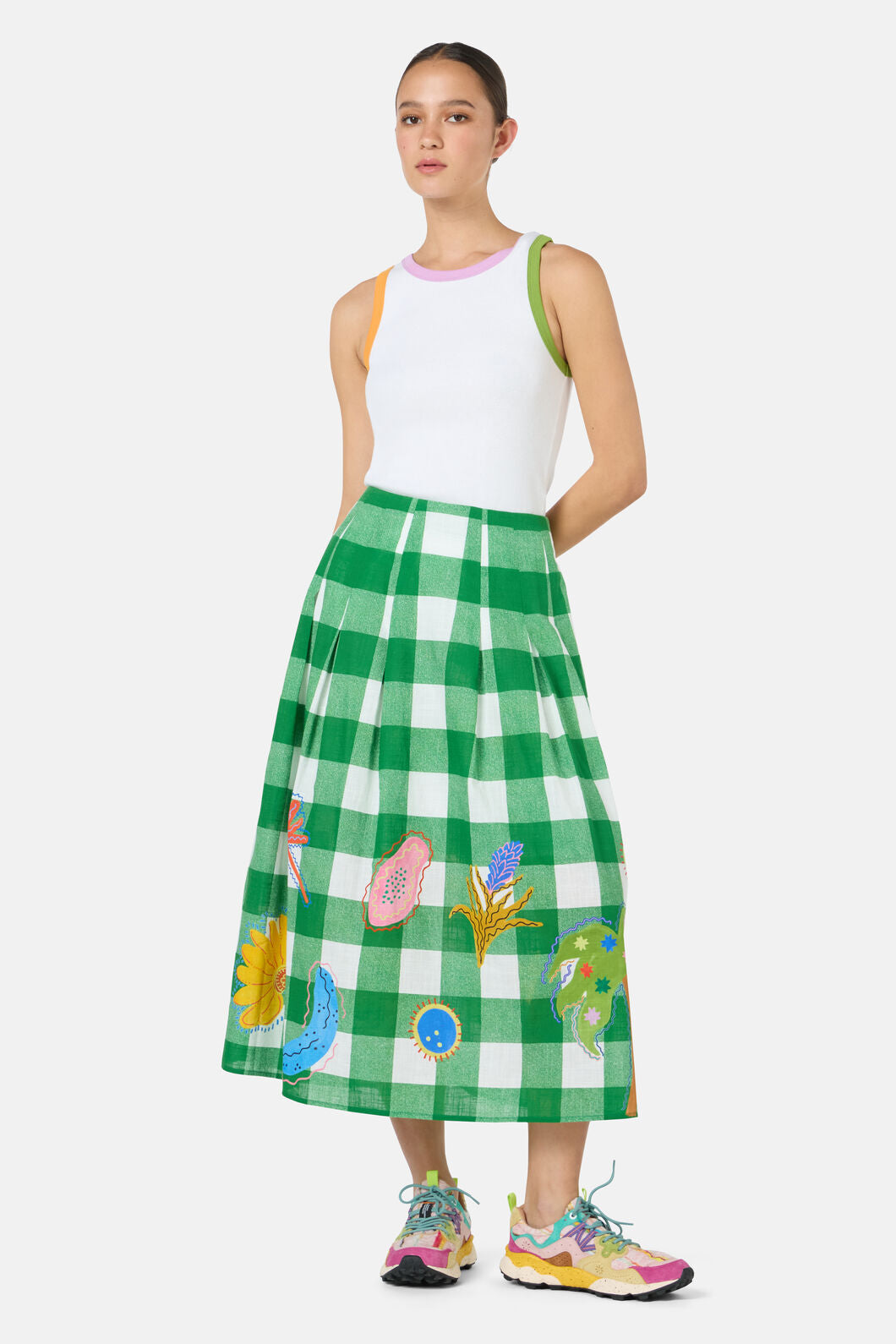 Gorman - Rainforest Diaries Midi Skirt - check