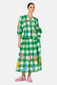 Gorman - Rainforest Diaries Midi Skirt - check