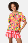Gorman - Lemonade Seersucker Print Top - print
