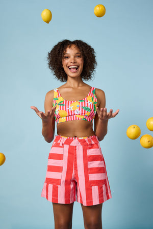 Gorman - Striped Patch Print Shorts - stripe