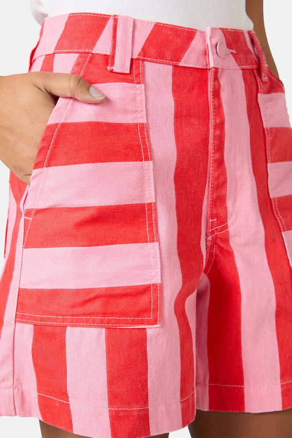 Gorman - Striped Patch Print Shorts - stripe