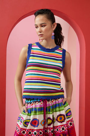 Gorman - Crochet Rhapsody Vest - multi