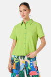 Gorman - Jungle Seersucker Shirt - green