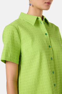 Gorman - Jungle Seersucker Shirt - green