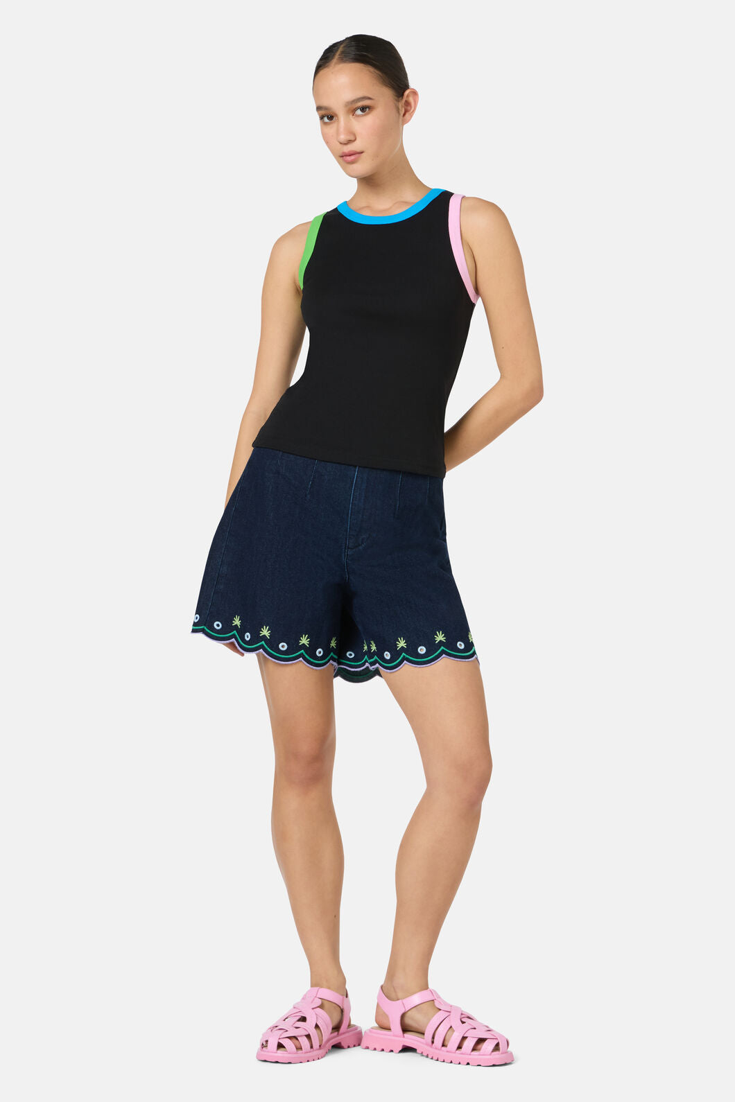 Gorman - Chloe Contrast Tank - black