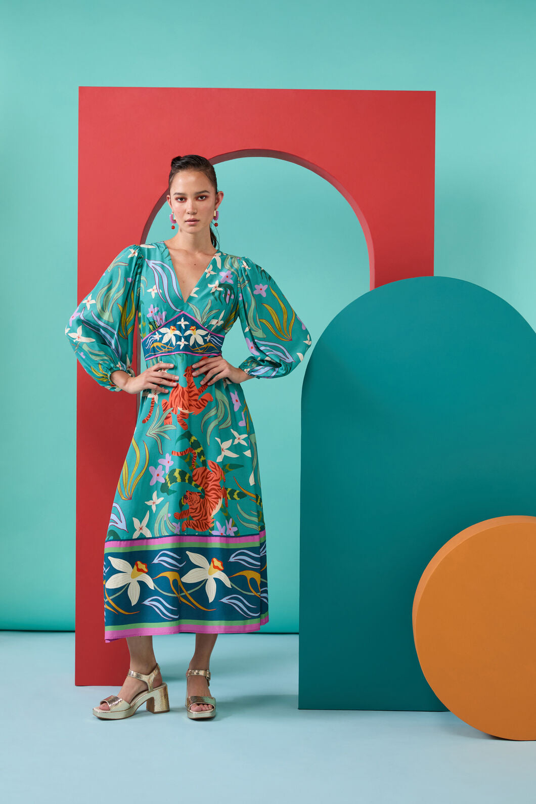 Gorman - DancingPlaymatesLongSleeveDres - print