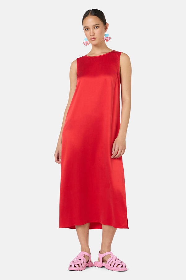 Gorman - Kirby Sandwashed Silk Dress - red