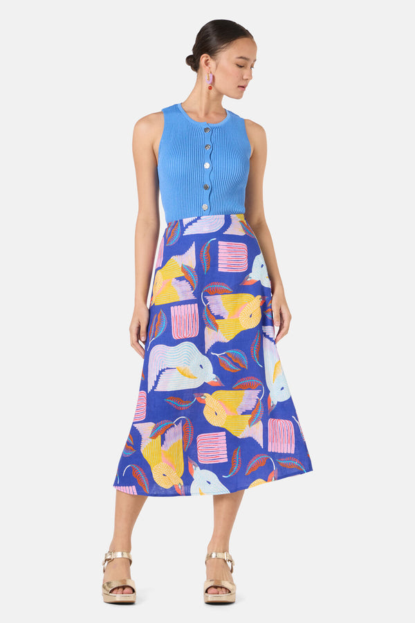 Gorman - Past Lover Linen Print Skirt - print