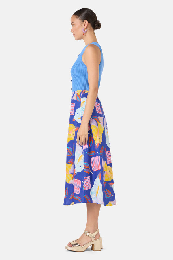 Gorman - Past Lover Linen Print Skirt - print