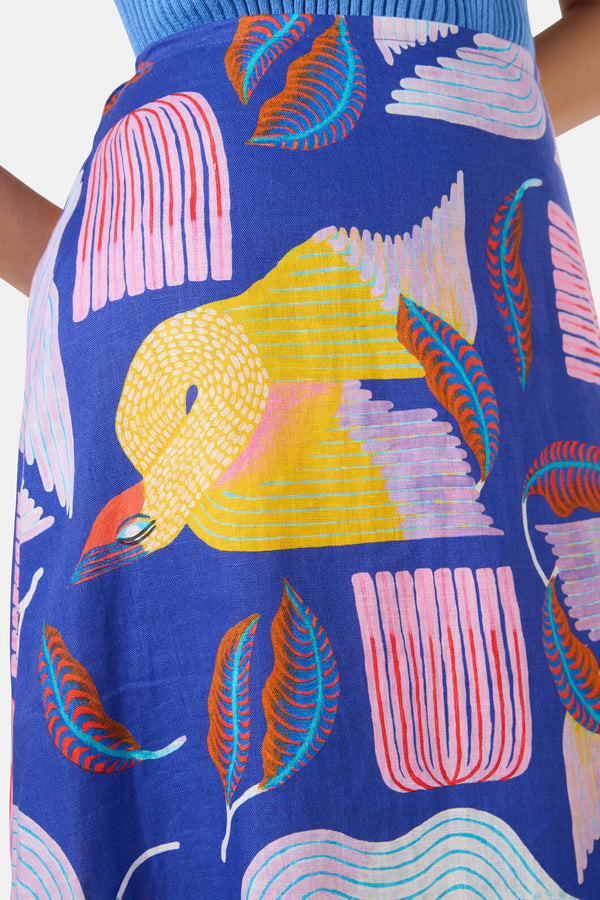 Gorman - Past Lover Linen Print Skirt - print