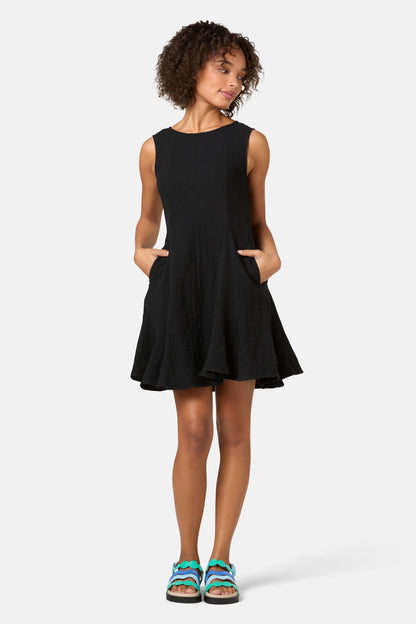 Gorman - Twirlsuit Waffle Mini Dress - black