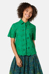 Gorman - Fern Anglaise Scallop Shirt - green