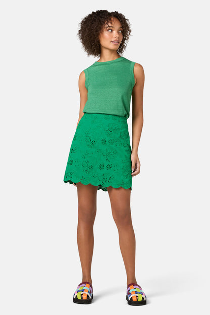 Gorman - Fern Anglaise Scallop Skirt - green