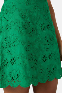 Gorman - Fern Anglaise Scallop Skirt - green