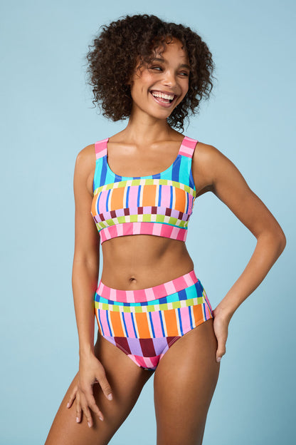Gorman - Holiday Stripe Bikini Bottom - print