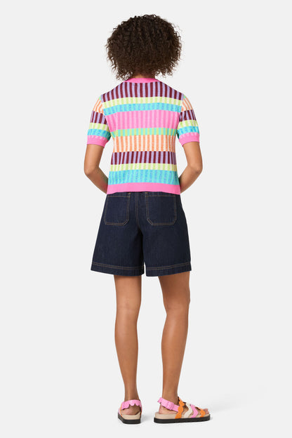 Gorman - Holiday Stripe Cotton Cardigan - multi