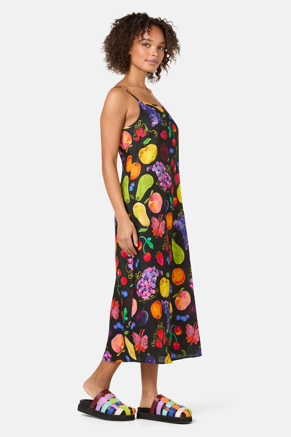 Gorman - Fruit Party Linen Slip Dress - print