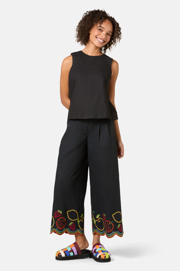 Gorman - Lucy Cotton Tie Tank - black