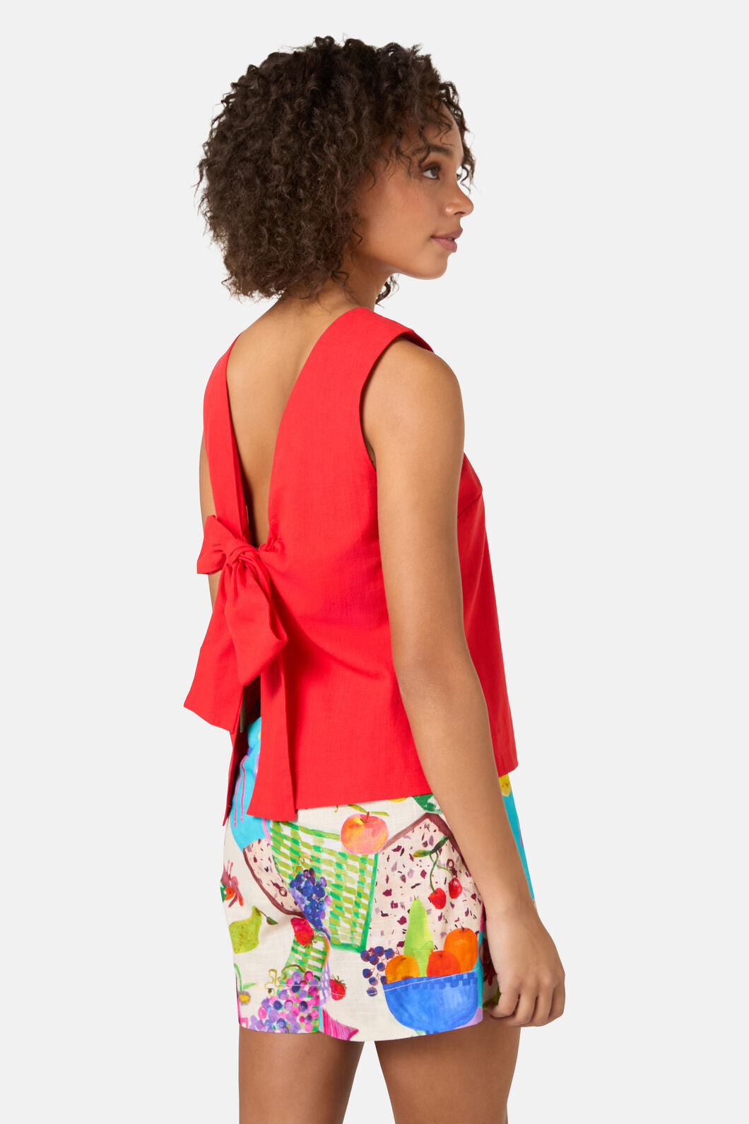 Gorman - Lucy Cotton Tie Tank - red