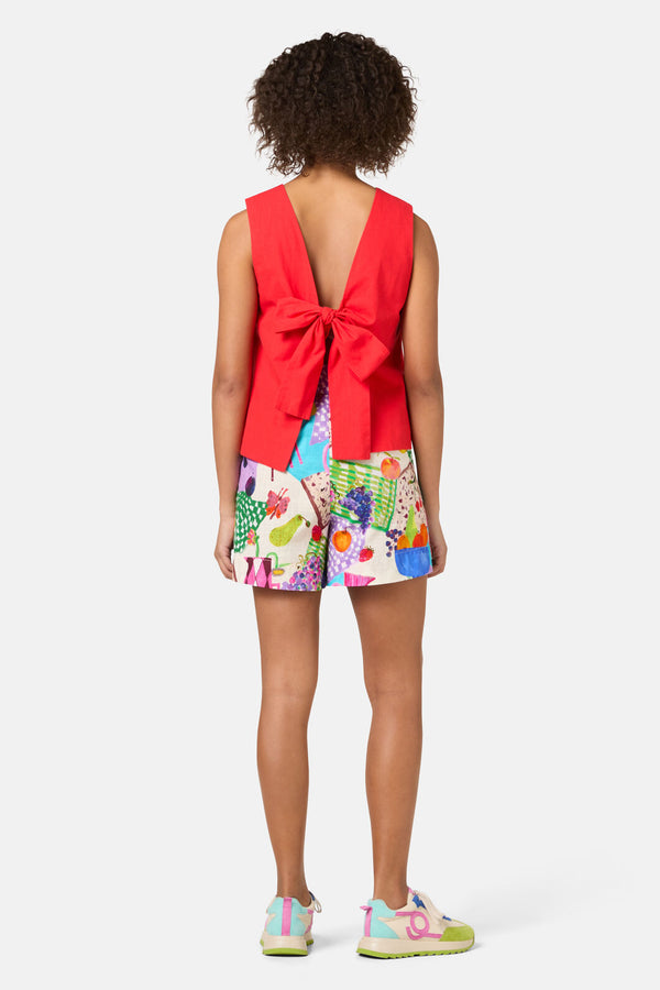 Gorman - Lucy Cotton Tie Tank - red
