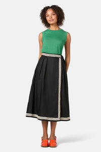 Gorman - Cindy Linen Midi Skirt - black