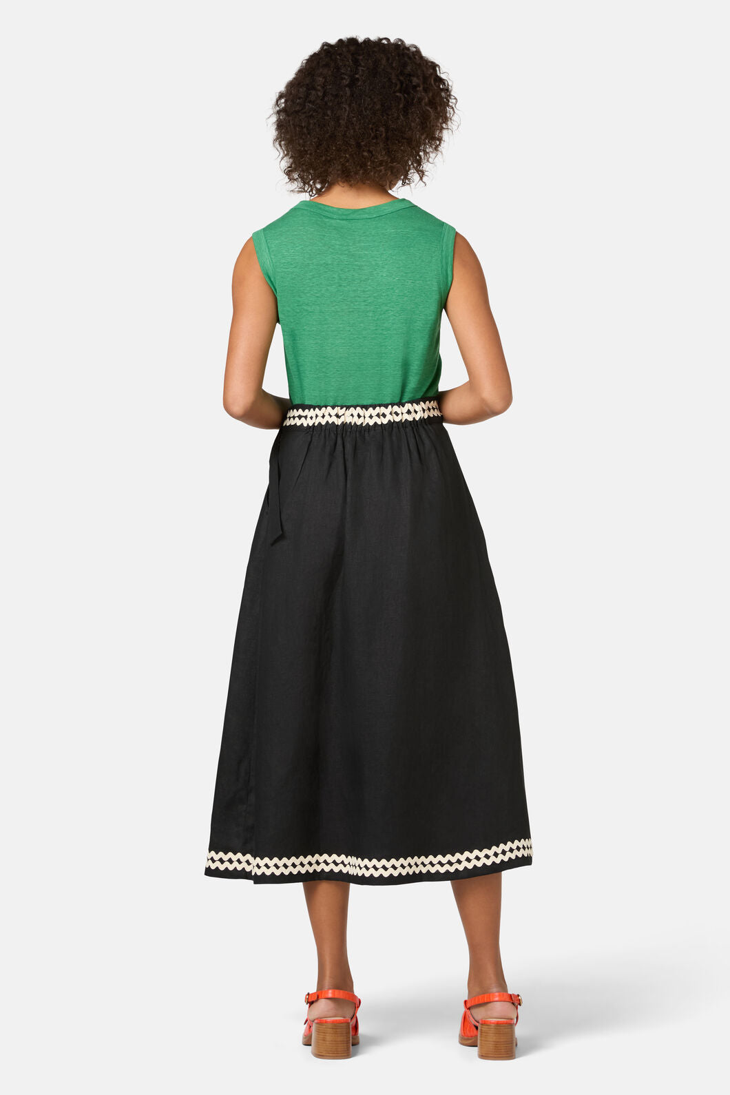 Gorman - Cindy Linen Midi Skirt - black