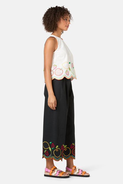 Gorman - Fruity AnglaiseEmbroideredTank - white