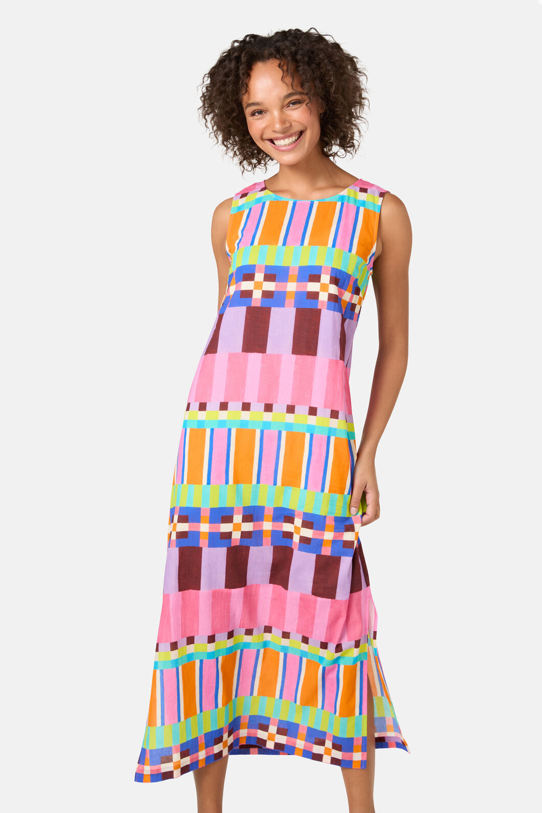 Gorman - Holiday Stripe Long Dress - print