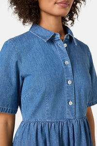 Gorman - Chantelle Chambray Dress - mid-blue