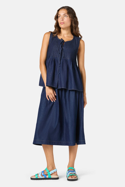 Gorman - Gabrielle Chambray Top - indigo