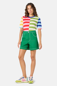 Gorman - Twist And Stitch Denim Shorts - green