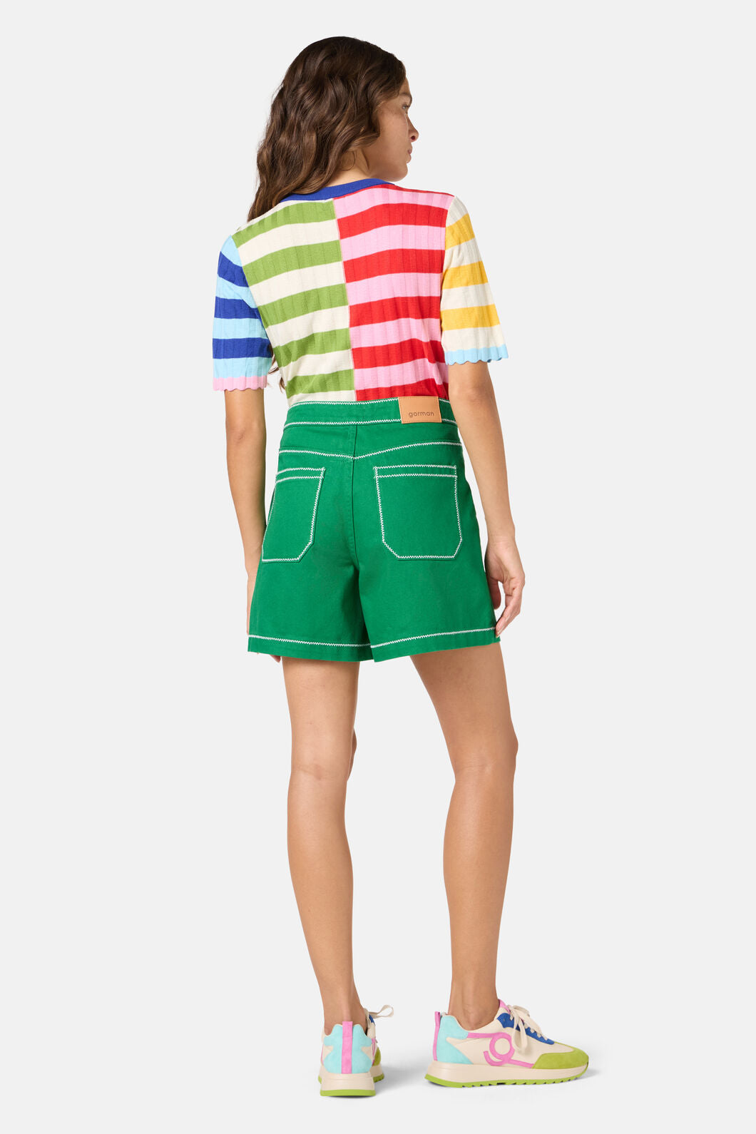 Gorman - Twist And Stitch Denim Shorts - green