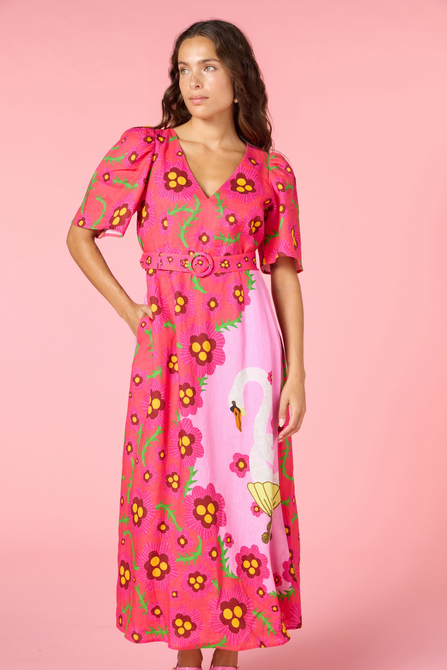 Eros Linen Summer Maxi Dress