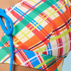 Geo Pop Check Bikini Top