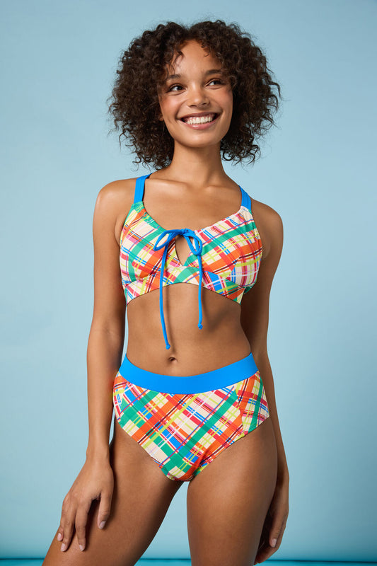 Gorman - Geo Pop Check Bikini Top - print