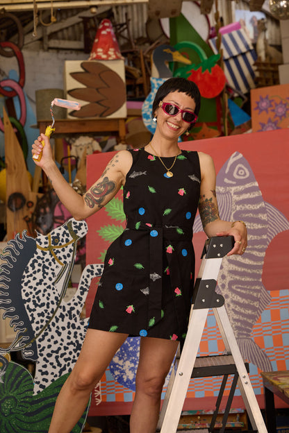 Gorman - Gone Fishing Print Playsuit - black