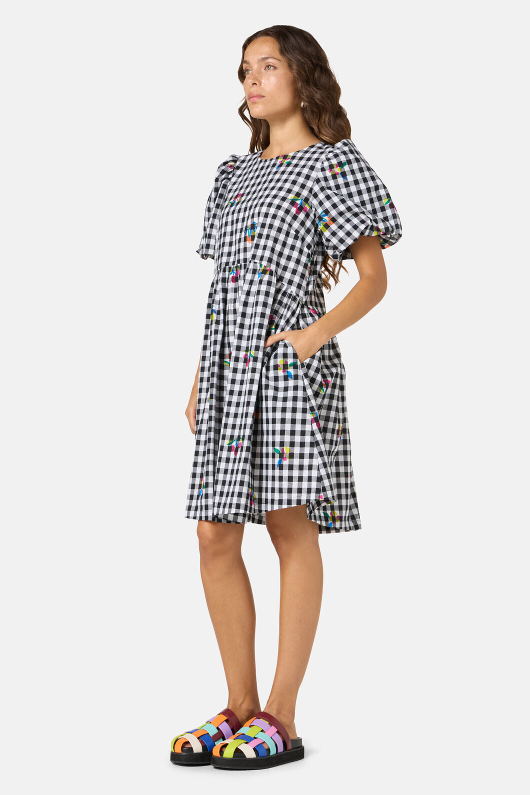 Gorman - Fleur Check Smock Dress - print