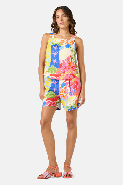 Gorman - Fleur Tango Linen Tank Top - print