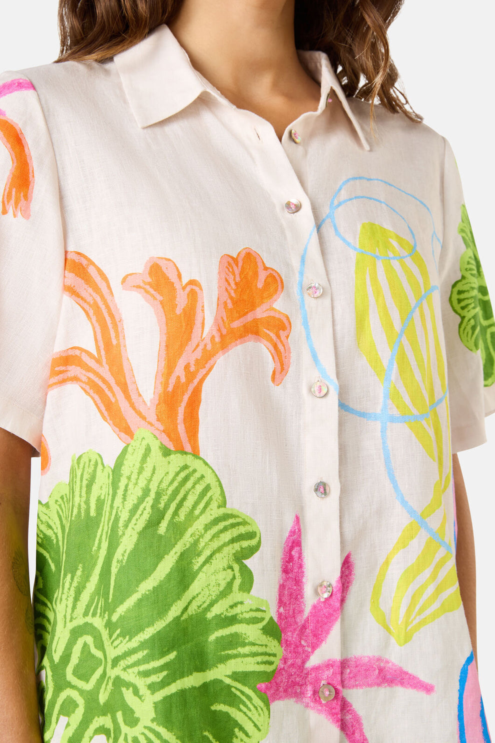 Fleur Tango Print Linen Shirt – Gorman