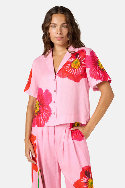 Gorman - Poppies Print Linen Shirt - print