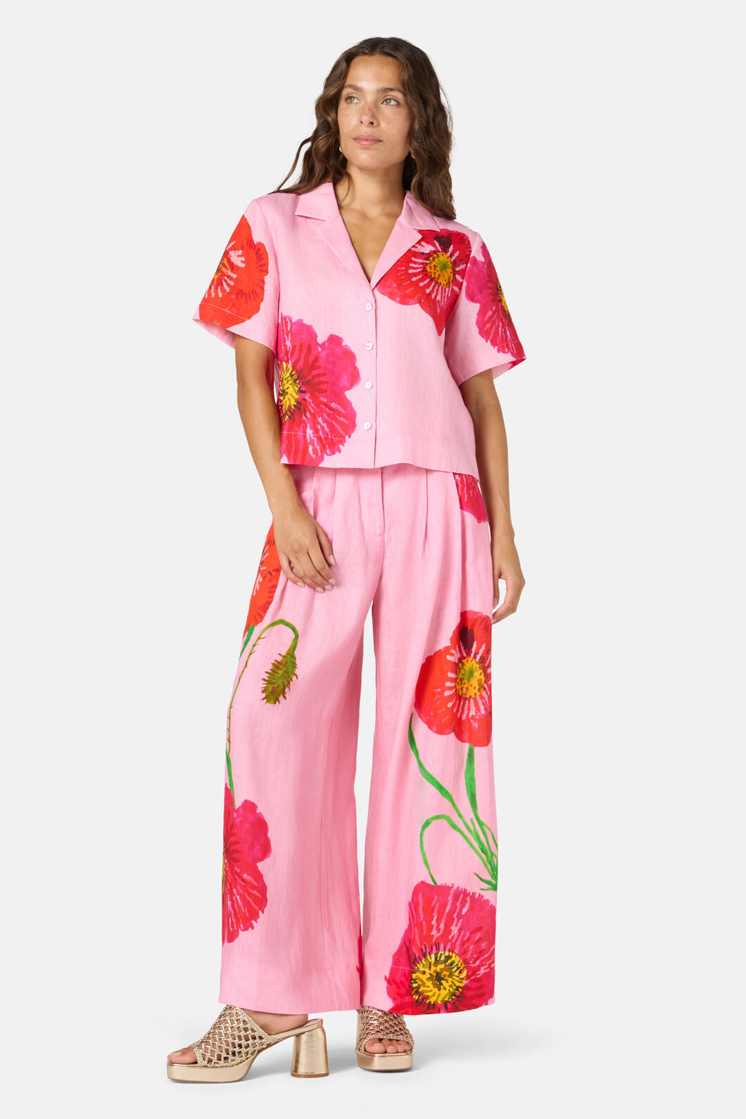 Gorman - Poppies Print Linen Shirt - print